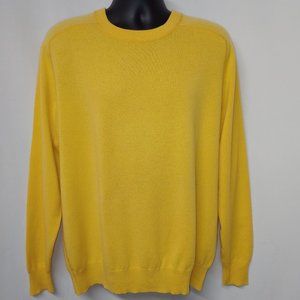 Autumn Cashmere (100%) XL Yellow Pullover Sweater